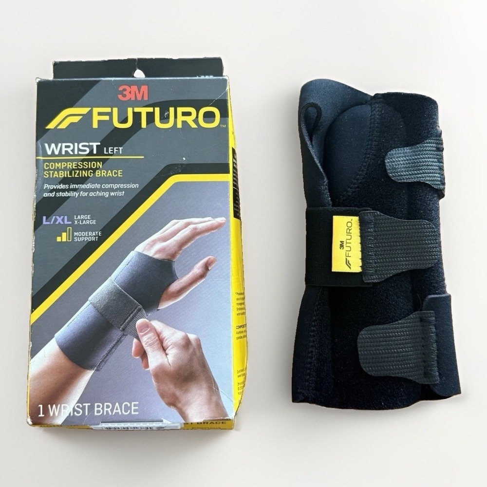 3M Futuro Compression Stabilizing Wrist Brace Left Hand Moderate Large XL NEW